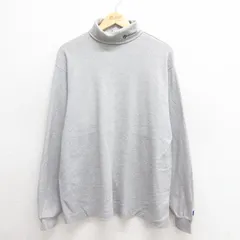 XL/古着 ラッセル 長袖 ビンテージ Tシャツ メンズ 90s ミズーリ 大きいサイズ タートルネック ハイネック グレー 霜降り spe 25jun20 中古のサムネイル