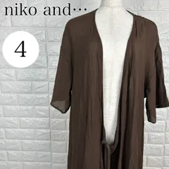 niko and… ニコアンド 4サイズ カーディガン風ロングワンピース ブラウン【A1608-00】