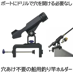 釣り竿 釣具 ロッド フィッシング 竿掛けホルダー ロッドホルダー 竿置き 竿受け 釣りボート用 360度 船などに固定 HASAMUのサムネイル
