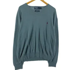 古着 ラルフローレン Ralph Lauren POLO by Ralph Lauren Vネック コットンニットセーター メンズXXL相当/eaa449945
