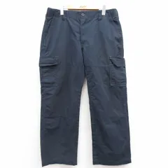 W36/古着 ディッキーズ Dickies ワーク カーゴ パンツ メンズ ダブルニー 紺 ネイビー 25mar03 中古 ボトムス ロング