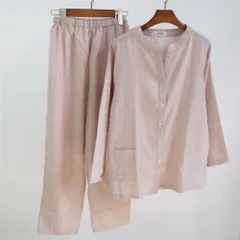 ☆ ピンク ☆ L ☆ 二重ガーゼ ルームウェア 上下セット pk319 パジャマ ガーゼ レディース 長袖 二重ガーゼパジャマ 綿100% コットン 上下セット 長ズボン 秋 冬 春 ルームウェア 部屋着 ダブルガーゼ ふんわり 柔らかい 前開き ボタン