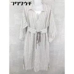 ◇ ◎ Simplicite シンプリシテェ ベルト付き リネン混 長袖 ロング ワンピース ベージュ系 レディース 【1002802387722】