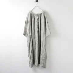 【値下げ】2024SS ネストローブ nest Robe リネンインディゴ墨染め2wayドレス F/ライトグレー ワンピース ロング【2400014162639】のサムネイル
