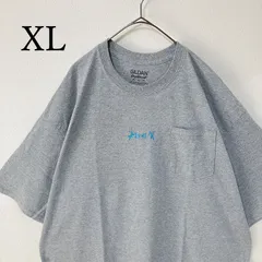 GILDAN ロゴ刺繍半袖TシャツXL　古着屋 ブランド　グレー　ストリート系