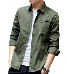 [Amyni] シャツ メンズ 長袖 半袖 カジュアル 無地 オックスフォード シャツ メンズ カジュアル コットン シャツ メンズ