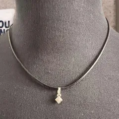 シルバー 革紐スタッズネックレス メンズ チョーカー ブランド