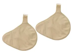 [ミコプエラ] 乳癌パッド シリコンパッド ホック付き 専用カバー 2枚セット 人工乳房保護カバー (螺旋型左, M) [M] [螺旋型左]