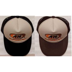 A&W　沖縄　メッシュロゴキャップ　ブラック　黒　茶　ブラウン　帽子　エンダー