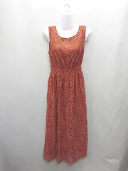 ◇ ⊂ ◎ ●未使用● JULIA BOUTIQUE ジュリブ 裏地あり ロング丈 ワンピース サイズ1 ブラウン オレンジ系 レディース E  【1501160003997】