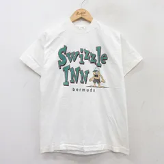 M/古着 フルーツオブザルーム 半袖 ビンテージ Tシャツ メンズ 90s Swizzle INN コットン クルーネック 白 ホワイト spe 25sep03 中古