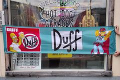 ロングサイズ　タペストリー　フラッグ　バナー　duff2 アメリカン　ガレージ　看板