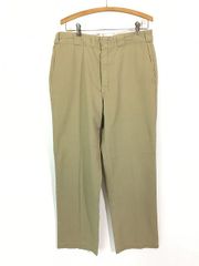 古着 90s Dickies コットンツイル ワーク チノ パンツ ストレート カーキ W35 L30 古着 