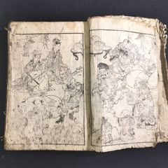 絵入 往来物◆新童子往来万世宝鑑◆教訓 書状 文章 手本 書道 江戸 時代物 浮世絵UKIYOE 木版画 骨董 古美術 古典籍 古文書 和本 古書#和本～江戸屋～