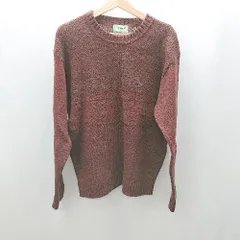 ◇ ⊇ crocodile クロコダイル 長袖 ニット サイズL ボルドー系 メンズ E  【1503050000192】