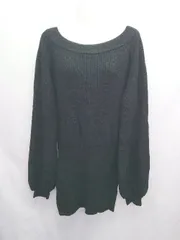 ◇ ⊆ JULIA BOUTIQUE ジュリアブティック ニット 長袖 チュニック サイズ表記なし ブラック レディース E  【1503040007606】