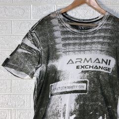 アルマーニエクスチェンジ　ロゴ　総柄　ピマコットン　半袖Tシャツ