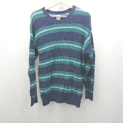 ◇ ⊇ GAP ギャップ ボーダー柄 長袖 ニット サイズS ネイビー系 メンズ E  【1503060041277】