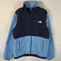 古着 ザ・ノースフェイス THE NORTH FACE フルジップフリースジャケット デナリジャケット ポーラテック ワンポイントロゴ M  水色 レディース