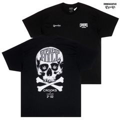 CYPRESS HILL × CROOKS & CASTLES CROSS BONES Tシャツ【BLACK】クルックスアンドキャッスルズ サイプレスヒル T-SHIRTS TEE 半袖 ショートスリーブ コラボ ラップT