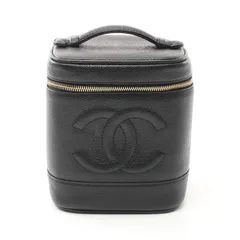 シャネル CHANEL ハンドバッグ ココマーク A01998 ブラック レザー 縦型バニティ レディース Used A