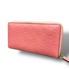 GUCCI グッチシマ ラウンド レザー 長財布 インターロッキング