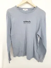 ◇ MARK GONZALES バックプリント フロントロゴ刺繍 長袖 Tシャツ カットソー サイズM ライトブルー系 メンズ P  【1308040013981】