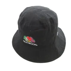 ニューエラ NEW ERA FRUIT of the LOOM バケットハット M L 黒 ブラック ロゴ刺繍 /UO