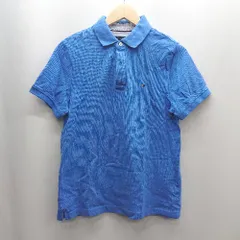 ◇ ⊂◎ TOMMY HILFIGER トミーヒルフィガー コットン100% 半袖 ポロシャツ サイズS/P ブルー メンズ E  【1502180025297】