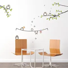 ウォールステッカー フクロウの家族 0109 おしゃれ