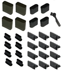 【在庫セール】TYPE-Cポート TYPE-Cポート USB/USB オス・メス用 USB/USB 】ノ－トパソコン用 防塵保護カバー お手入れｸﾛｽ付 合計28個入 ﾏｲｸﾄﾌｧｲﾊﾞｰ F.Wave セット + + ～ ｺﾝﾊﾟｸﾄ ご愛用品を傷つけない