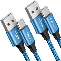 USB Type C ケーブル【1m 2本】Baiwwa USB-C 急速充電 ケーブル QuickCharge3.0対応 タイプC ケーブル 高速データ転送 cタイプ ケーブル Xperia XZ2 XZ3 XZs、Galaxy Note 10 9 8