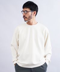 新品 未使用 JIGGYS SHOP(ジギーズショップ)Wフェイスラグランスリーブトレーナー 217416 アイボリー