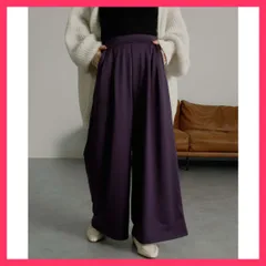 ★スタッフおすすめ大人気★裏起毛ワイドパンツロング  ◇身長167cm B78