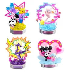 4個セット ピカチュウ & ガラルジグザグマ ミュウ ストリンダー(ハイなすがた) ゴチミル & ミブリム pokemon neon party