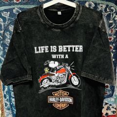 ハーレー Snoopy Ｔシャツ ティーシャツ ダメージ加工 攻め 前衛的 男性  ピーナッツ ビーグルズ 半袖 Tシャツ 夏 新品 お洒落 XL 2XL レトロ 個性的 奇抜  攻め 前衛的 ビンテージリプリント vintage riprint 古着