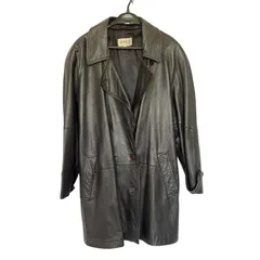 Z1527  JHA-JHA CLUB レザージャケット ブラック 9 オシャレ ブラック 黒 サイズ9 メンズ レディース ユニセックス