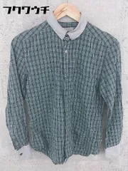 ◇ BEAMS ビームス 長袖 チェック シャツ サイズS グリーン グレー メンズ 【中古】 【1002800675791】