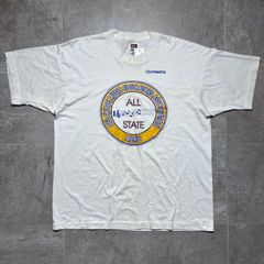 【90s】Fruit of the loom  Tシャツ  XL size  白  ホワイト  シングルステッチ  usa素材使用  ホンジュラス製  フルーツオブザルーム  オーケストラ  音楽  プリント  古着
