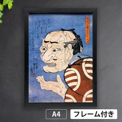 木製パネルアート 歌川国芳 みかけハこハゐが とんだいゝ人だ 歌川国芳「みかけハこハゐが とんだいゝ人だ（見かけは小悪