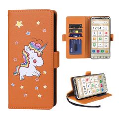 【人気商品】シンプルスマホ6 A201SH 耐衝撃 携帯カバー ケース ケース ケース 手帳型 手帳型 手帳型 かわいい大きな白い馬のパターン a201sh A404SH PUレザー スマホケース SHG09 active カード収納 SHG12/BASIO