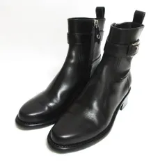 美品 22AW LOUIS VUITTON ルイヴィトン ウエストサイドライン LV金具 レザー ショートブーツ サイズ36 1/2 約23.5cm ブラック レディース 古着 中古 USED