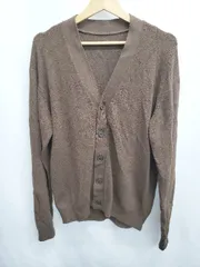 ◇ ⊇ MUJI 無印良品 ムジルシ ウール混 長袖 ニット カーディガン サイズM ブラウン レディース メンズ E  【1411130016028】