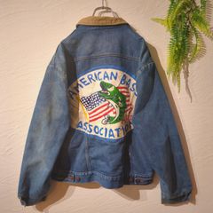 70年代 Wrangler バックペイント デニムジャケット 魚 アメリカン