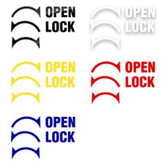 開ける 閉める 矢印ステッカー (100mm) 右回転 左回転 OPEN LOCK CLOSE シール 宅配BOX 宅配ボックス 鍵 車 鍵穴 ドア 扉 ドアノブ カッティングステッカー 転写シートのサムネイル