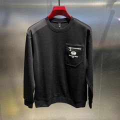 Men's Fall/Winter Outfits: Simple, Stylish, and Cool Streetwear. Plus Sizes Available. Pullover Tops with Thread Prints, Long Sleeves, and Lightweight Sweatshirts.