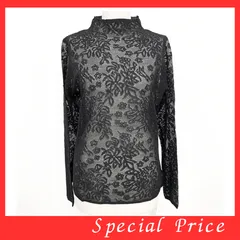 CAWAII　トップス　レース　ニットソー　プルオーバー　ブラック　フォーマル　オケージョン