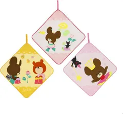 丸眞 ループタオル 3枚組 くまのがっこう ガーリーデイズ キャラクター 入園入学グッズ 入園入学準備 保育園 幼稚園 小学校 女の子 4335025400