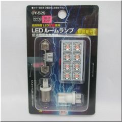 定形外発送　SANKI サンキ ピンク発光　LED8個使用 超高輝度LEDルームランプ OY529