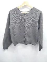 ◇ ⊇ A day in the life UNITED ARROWS 長袖 ニット カーディガン チャコールグレー系 レディース メンズ E  【1507160010171】